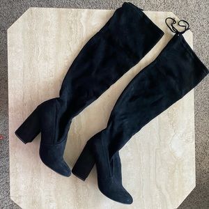 Black over the knee boots